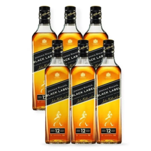 COMBO WHISKY JOHNNIE WALKER BLACK LABEL 1L - 6 UNIDADES - WOOZEN