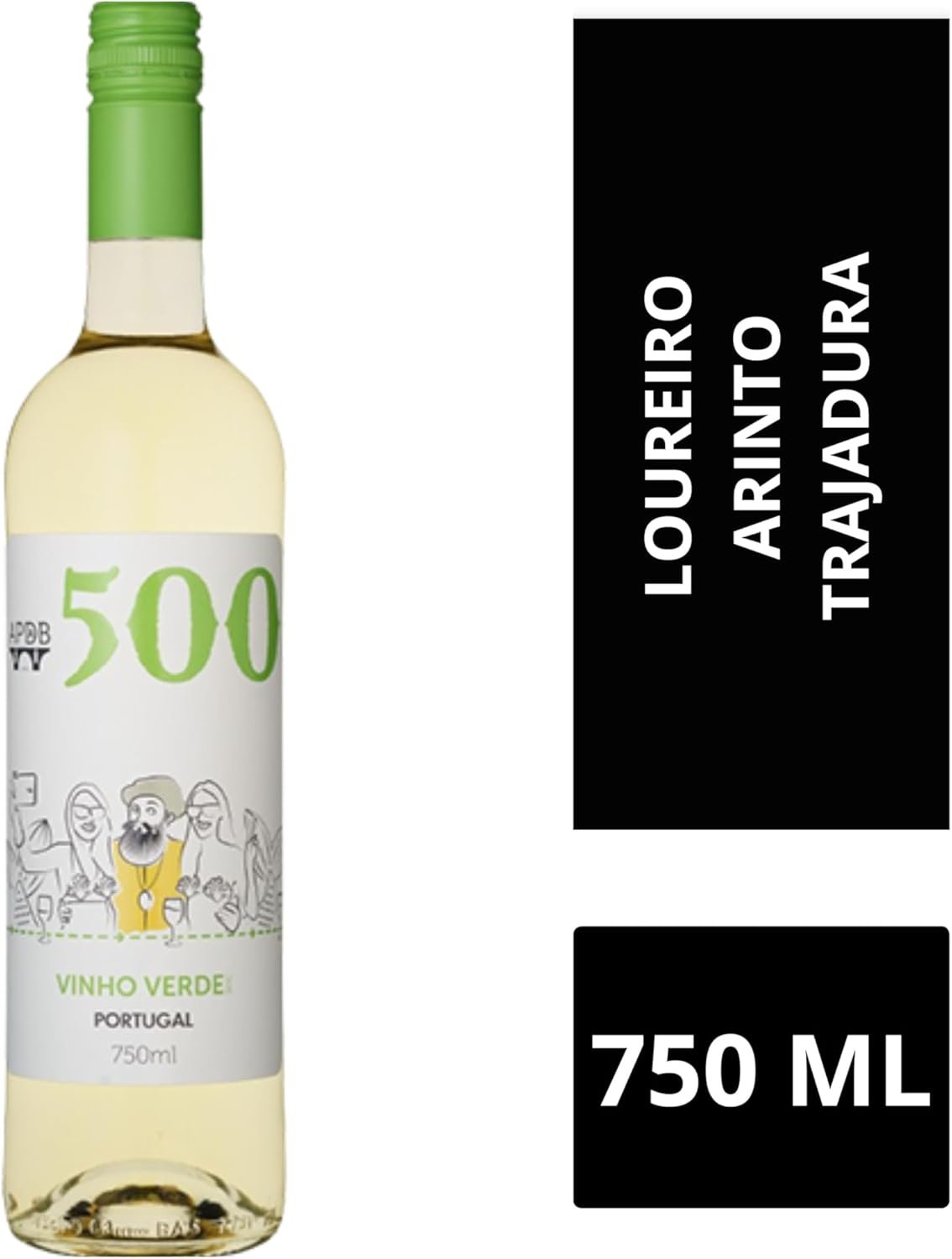 Vinho Branco Português Verde 500 750ml - Imagem 3