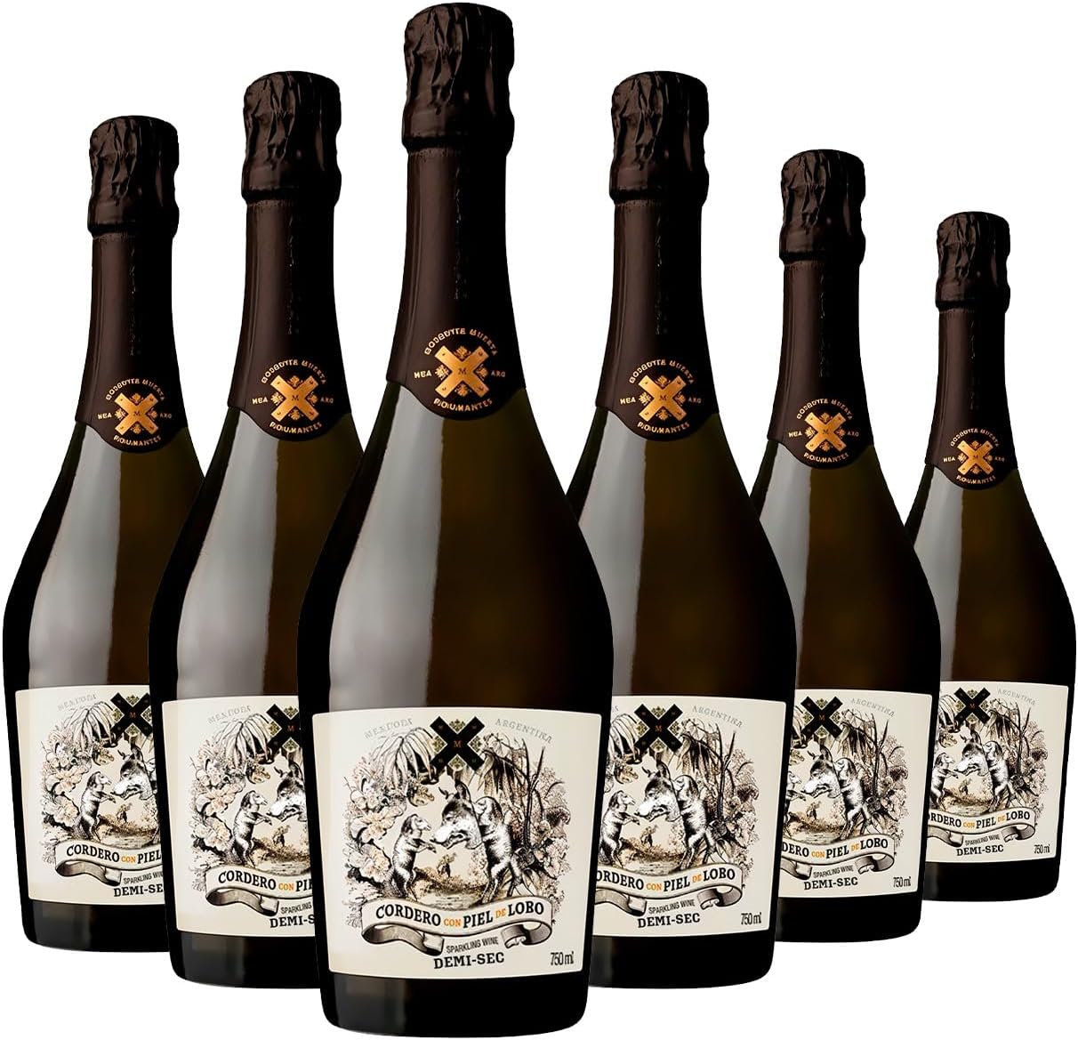 Kit 6 Espumantes Cordero Con Piel de Lobo Demi-Sec