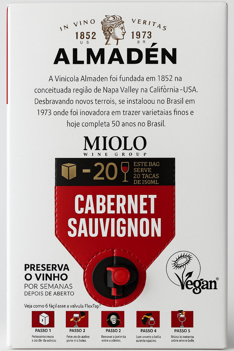 Vinho Tinto Cabernet Sauvignon Almadén Adega Miolo Wine Group 3 - Imagem 5